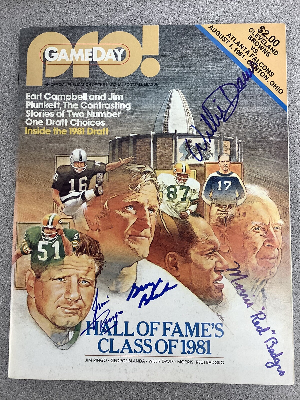 George Blanda Signed Pro Magazine Football HOF Autograph JSA 1981 plus 3