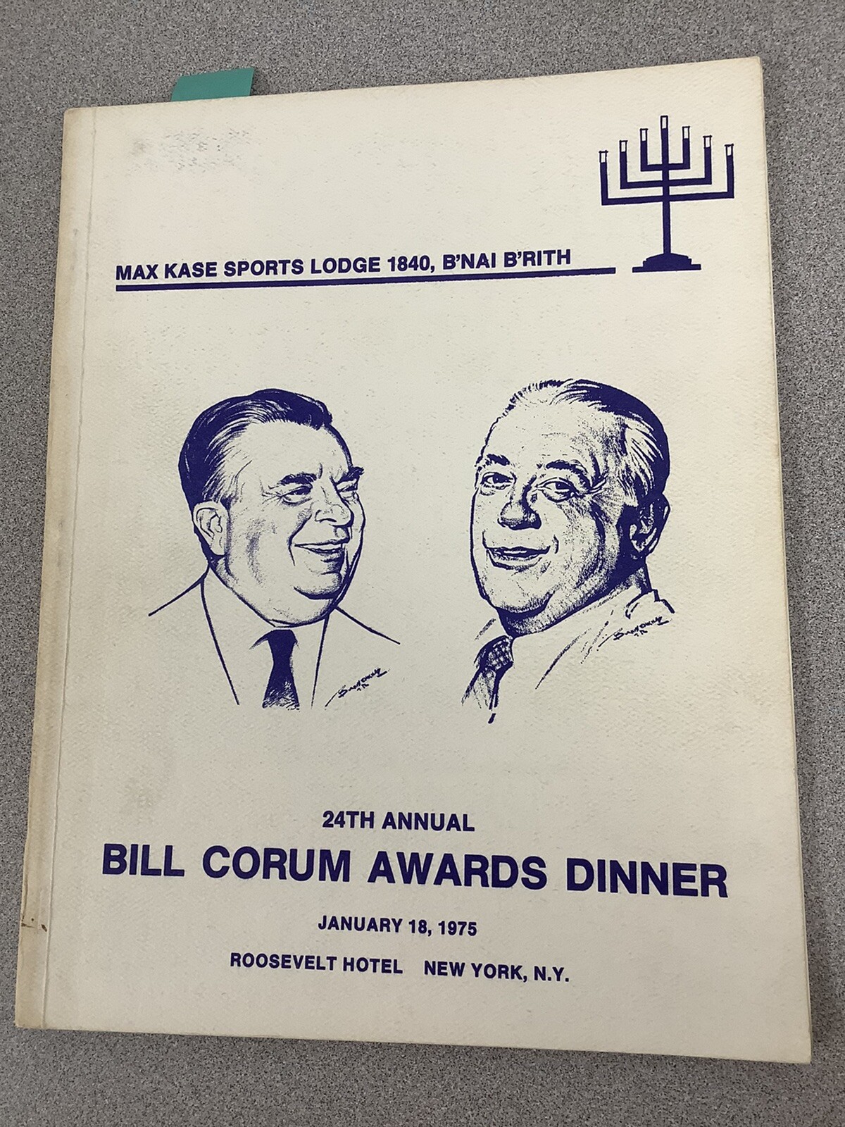 Wayne Embry Signed Program Bnai Brith NY Basketball Autograph 1/18/75 +6 JSA