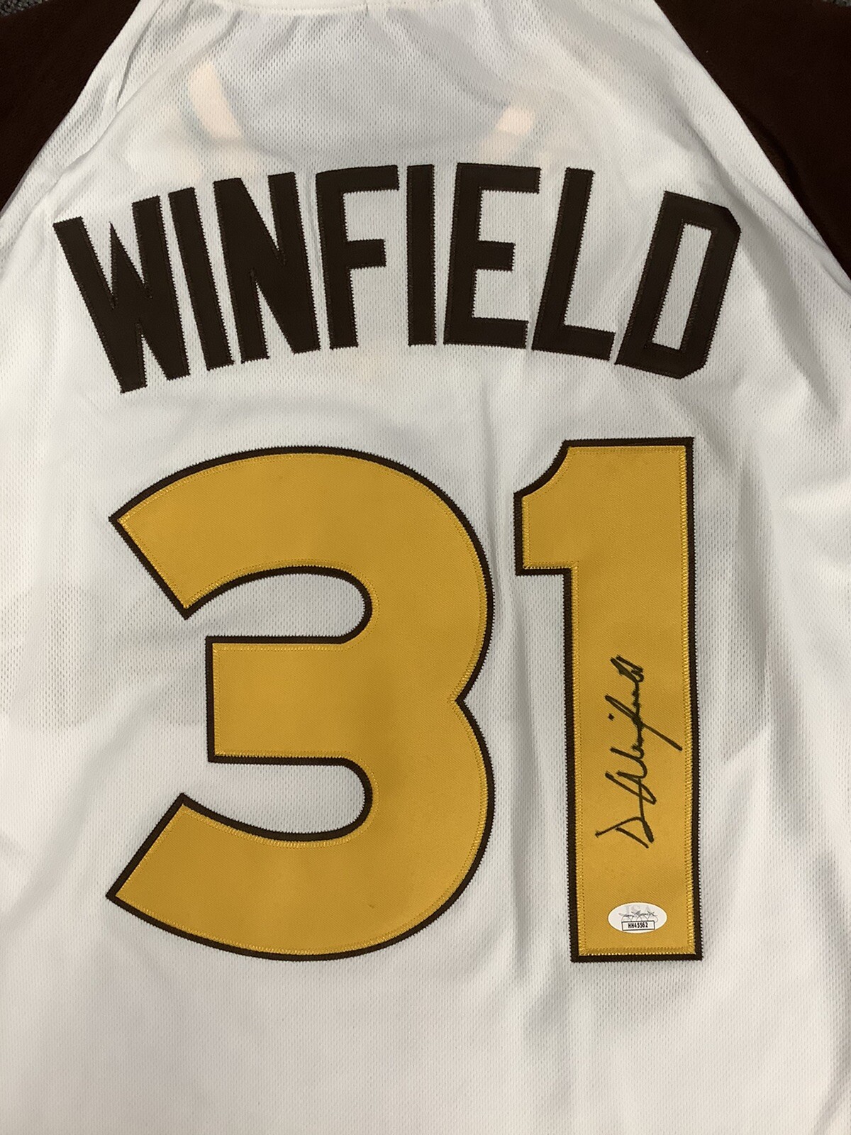 Dave Winfield Signed Jersey Baseball Autograph #31 SD Padres Yankees HOF 01 JSA