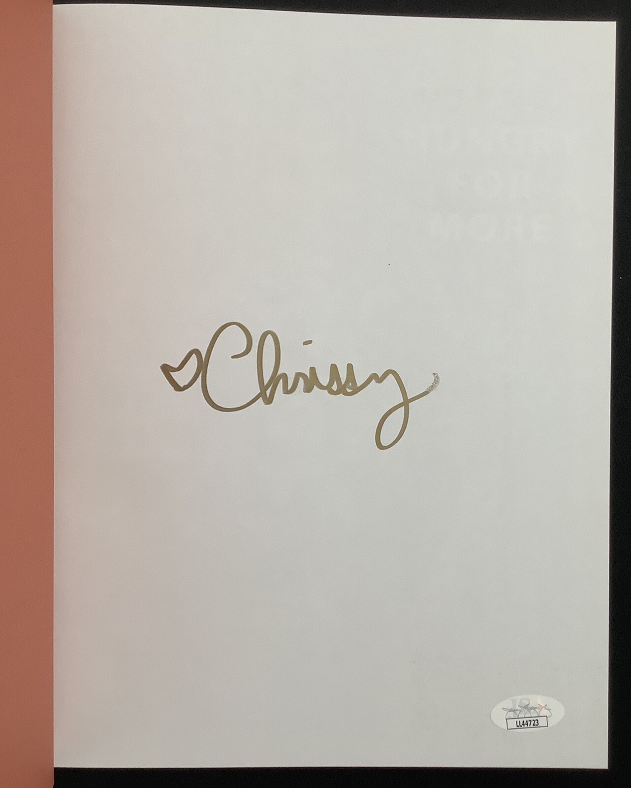 Chrissy Teigen Signed Book Cravings HCB Swimsuit Model Autograph John Legend JSA