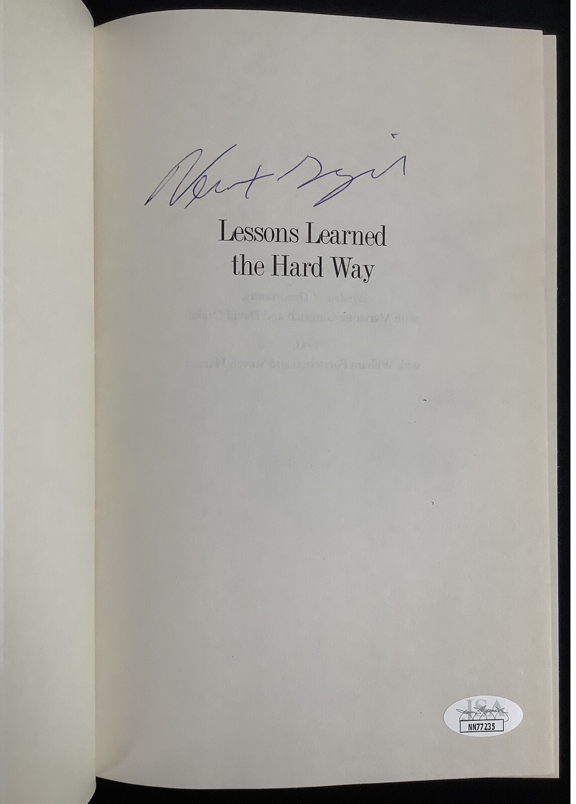 Newt Gingrich Signed Book Lessons Learned HCB House Of Reps Speaker GOP Auto JSA
