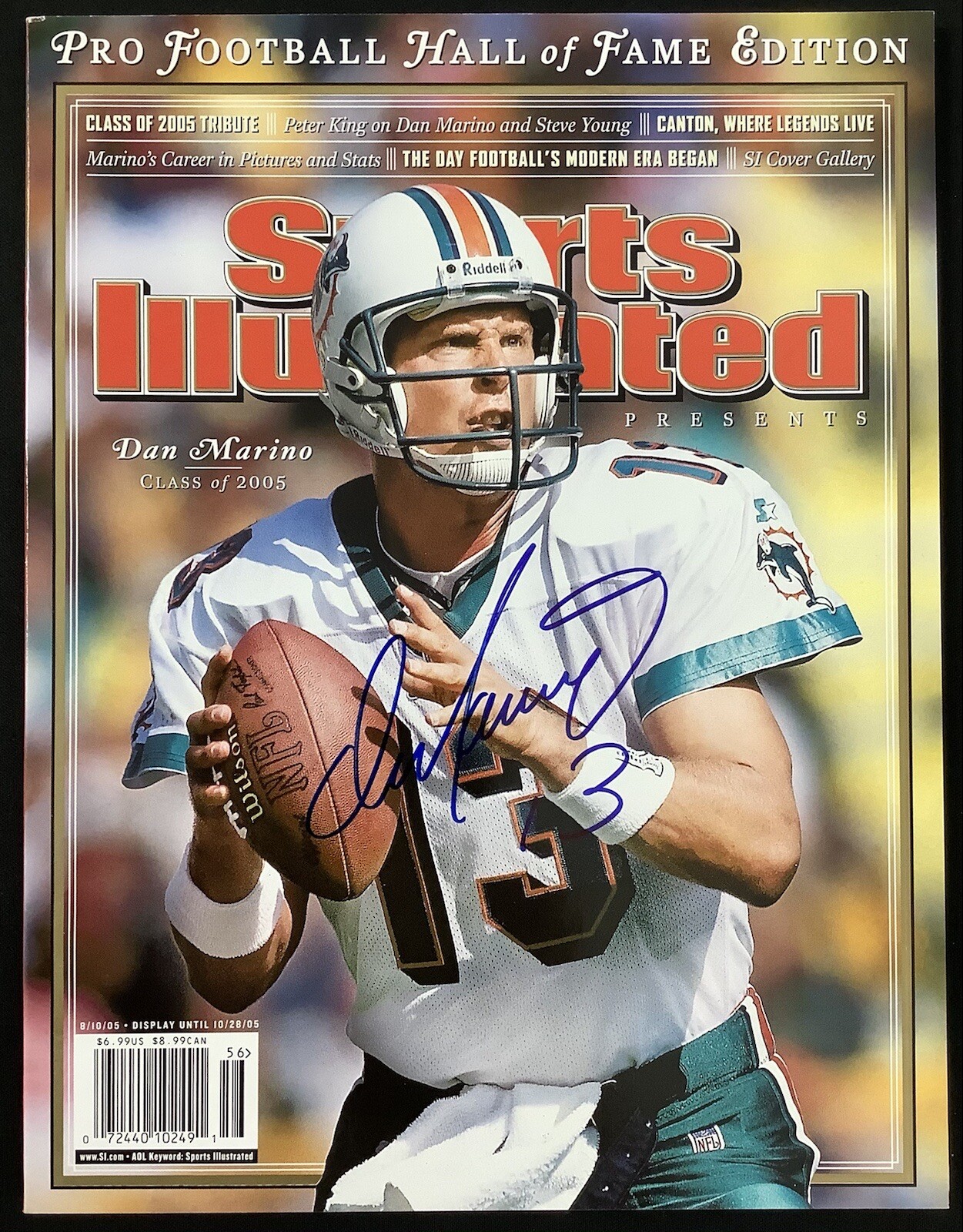 Dan Marino Signed Sports Illustrated 8/10/05 No Label Dolphins Autograph HOF JSA