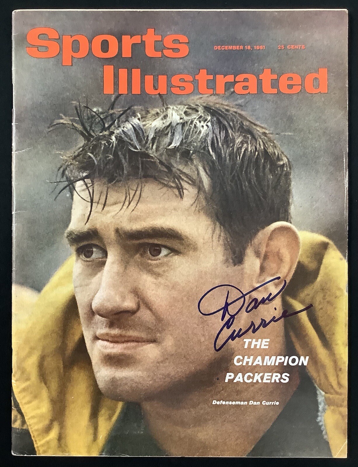 Dan Currie Signed Sports Illustrated 12/18/61 GB Packers LA Rams Autograph JSA