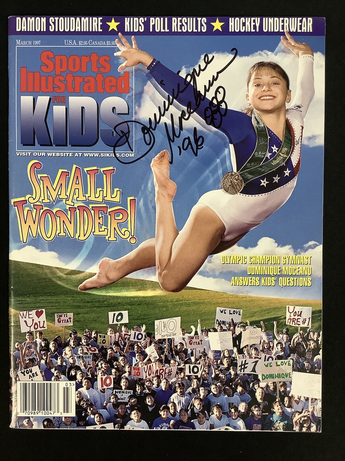 Dominique Moceanu Signed Sports Illustrated Kids 3/1997 NoLabel Olympic Auto JSA