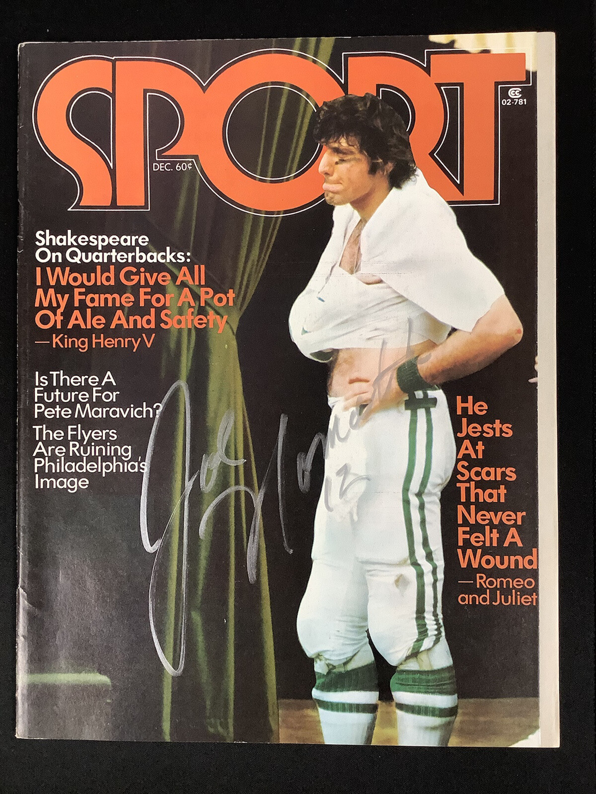 Joe Namath Signed Sport Mag Dec 73 No Label NY Jets Football Autograph HOF JSA