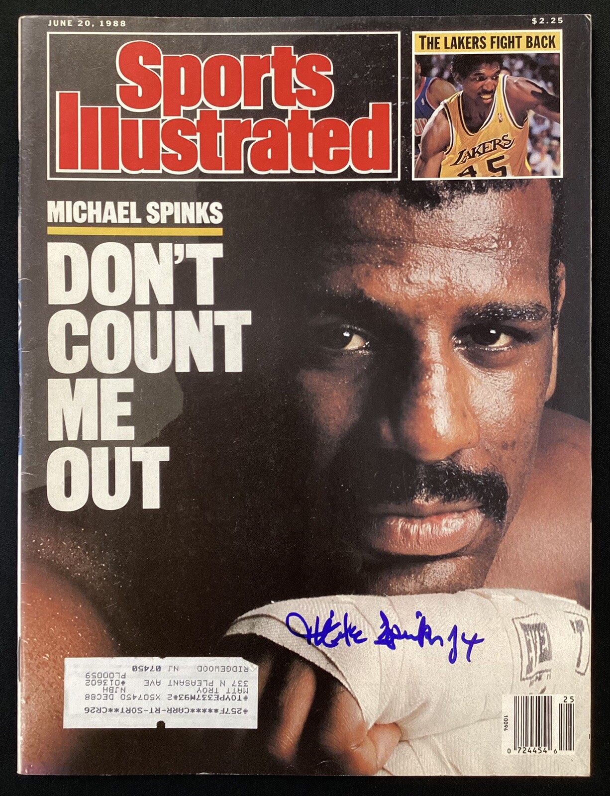Michael Spinks Signed Sports Illustrated Mag June 20 1988 Boxing Autograph TPG