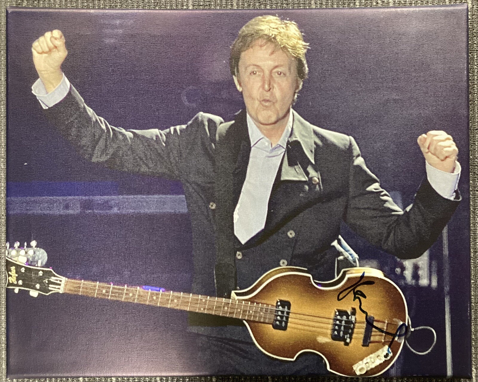 Paul McCartney Signed Canvas Giclee 19x16 Wings Beatles Rock HOF Autograph JSA