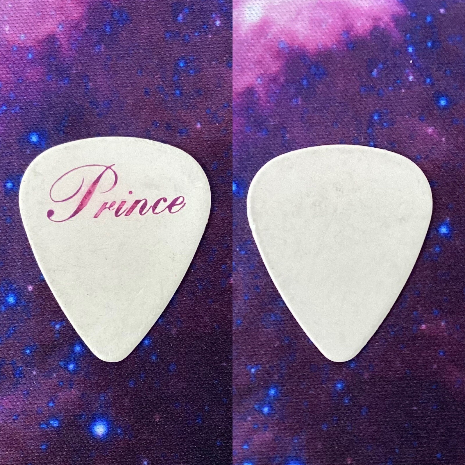 Prince Rogers Nelson Guitar Pick Flat White 2006 Custom Stage Model 3121 Tour