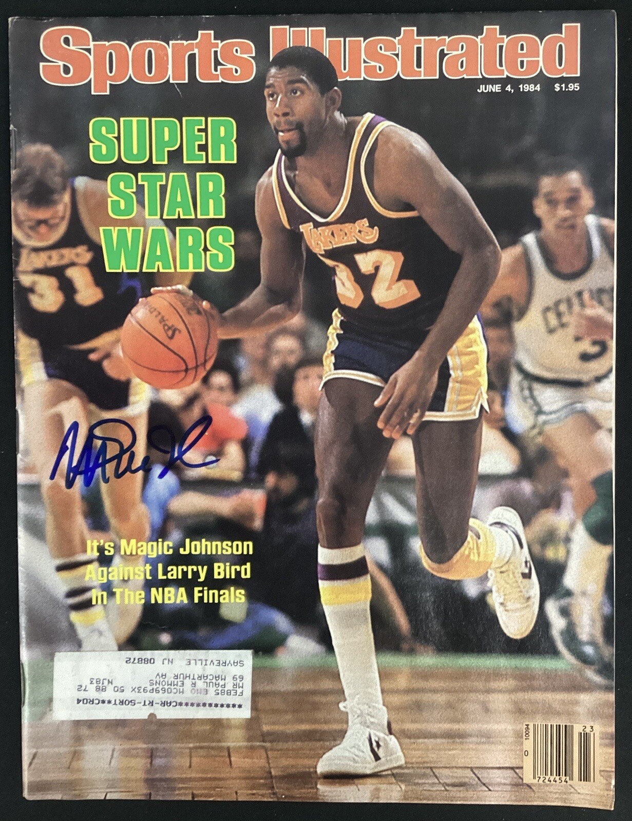 Magic Johnson Signed Sports Illustrated 6/4/84 LA Lakers Basketball Auto HOF BAS