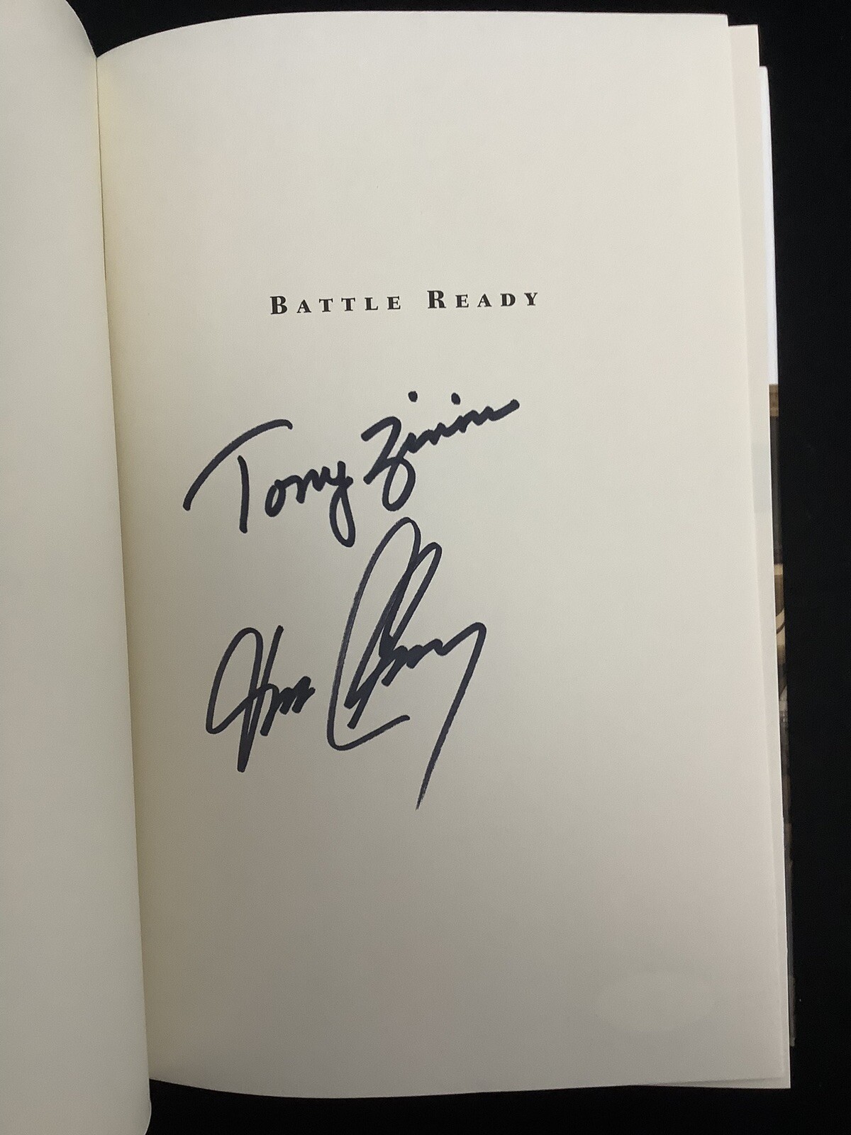 Tom Clancy Signed Book Battle Ready 2004 General Tony Zinni Military ￼Auto JSA