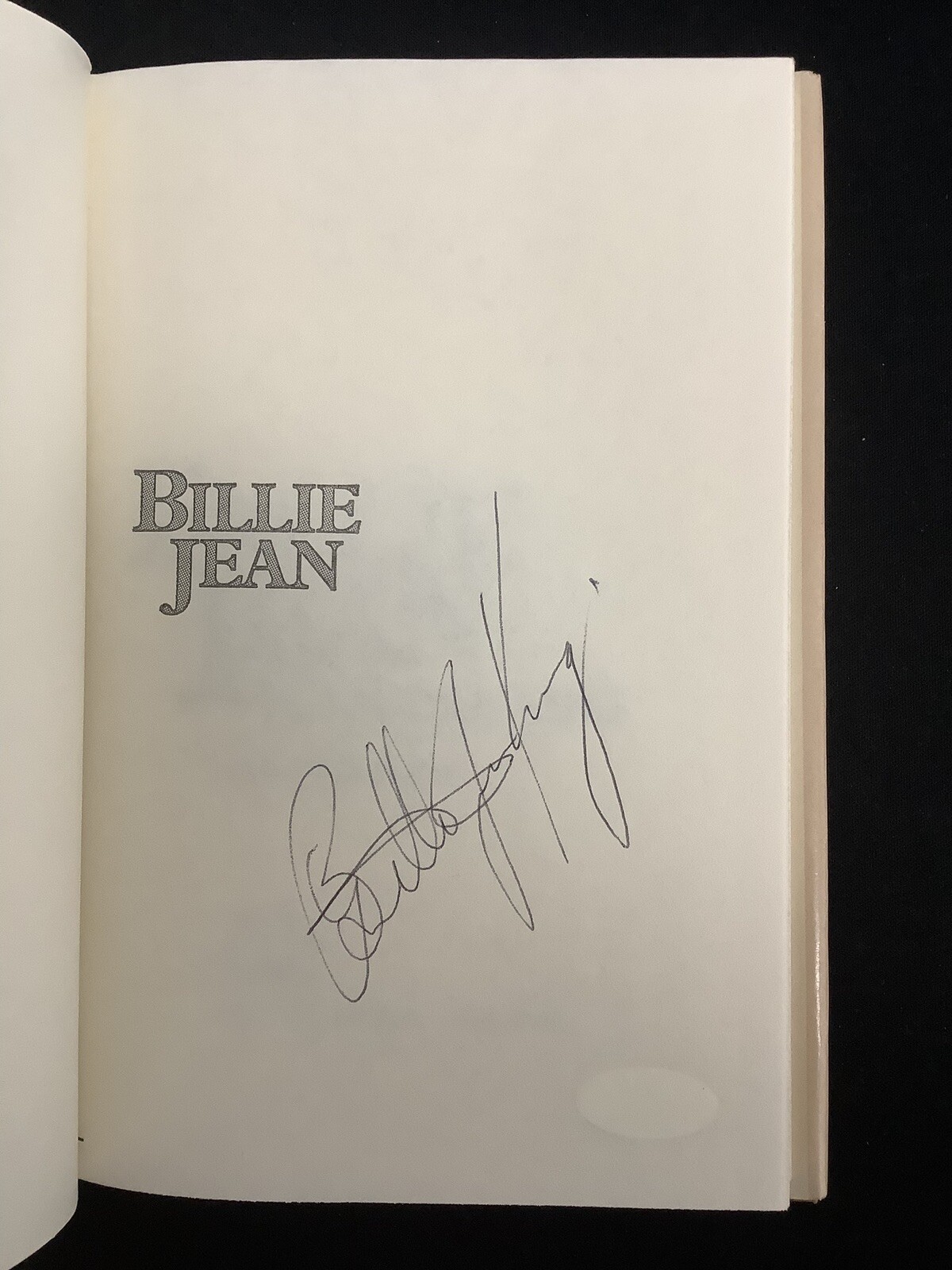 Billie Jean King Signed Book BJ King Tennis Autograph Fed Cup Grand Slam JSA