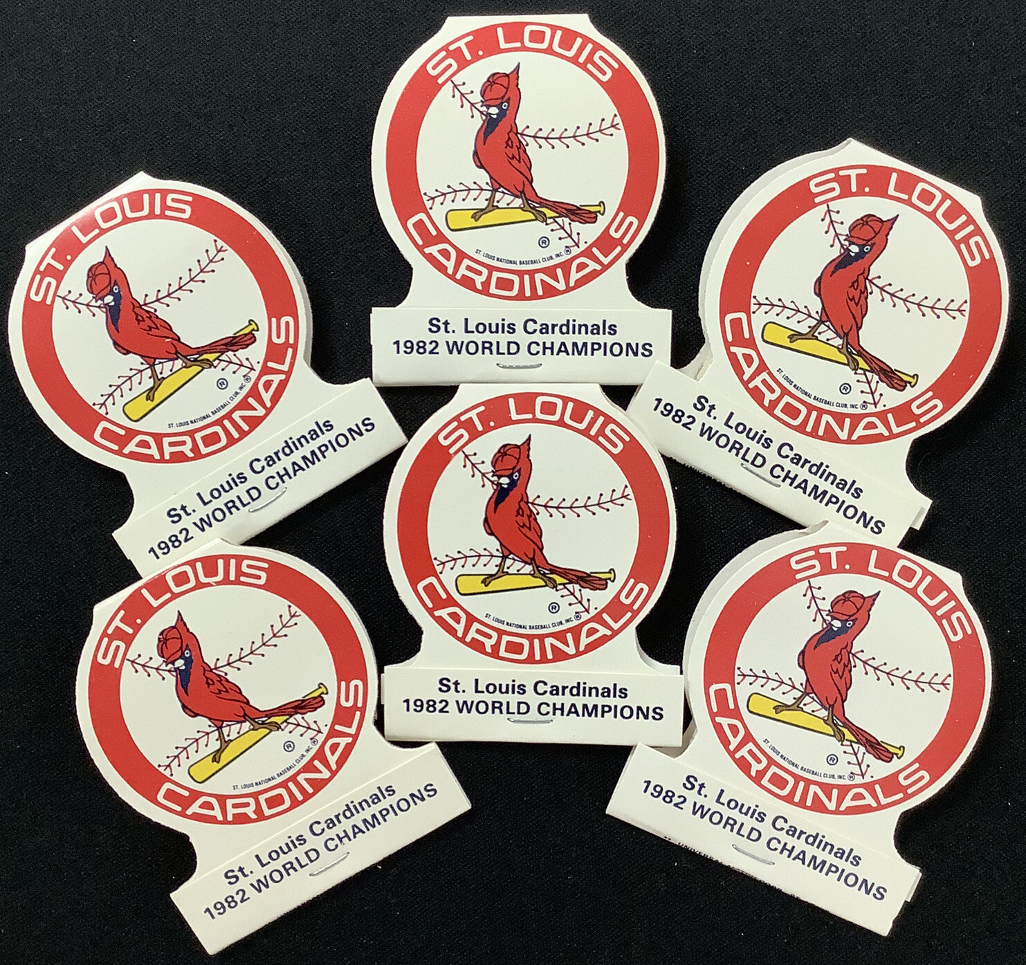St. Louis Cardinals Match Books Lot of 7 Unused Matches 1982 World Series Champs