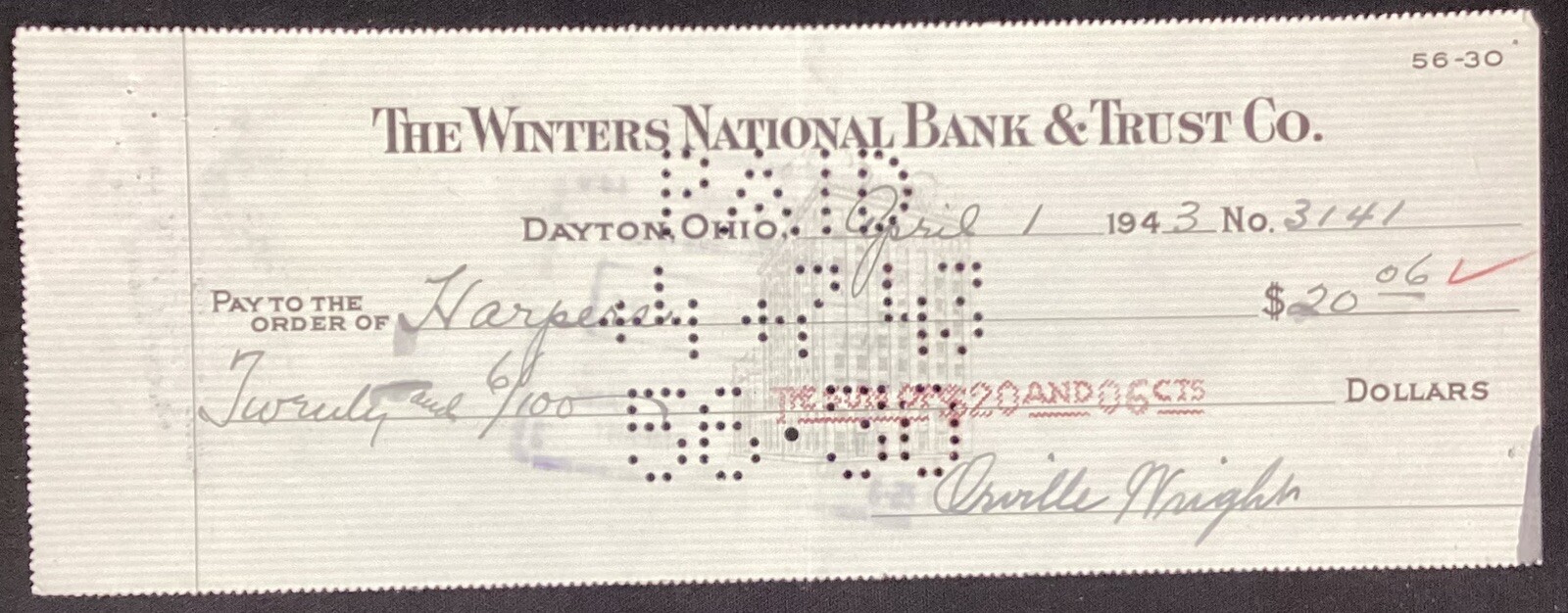 Orville Wright Signed Check The Wright Brothers First Airplane Autograph JSA