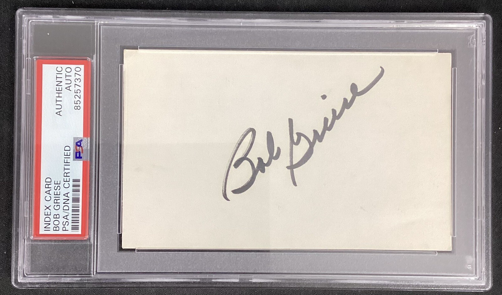 Bob Griese Signed Index Card Cut Football Autograph Dolphins HOF PSA/DNA