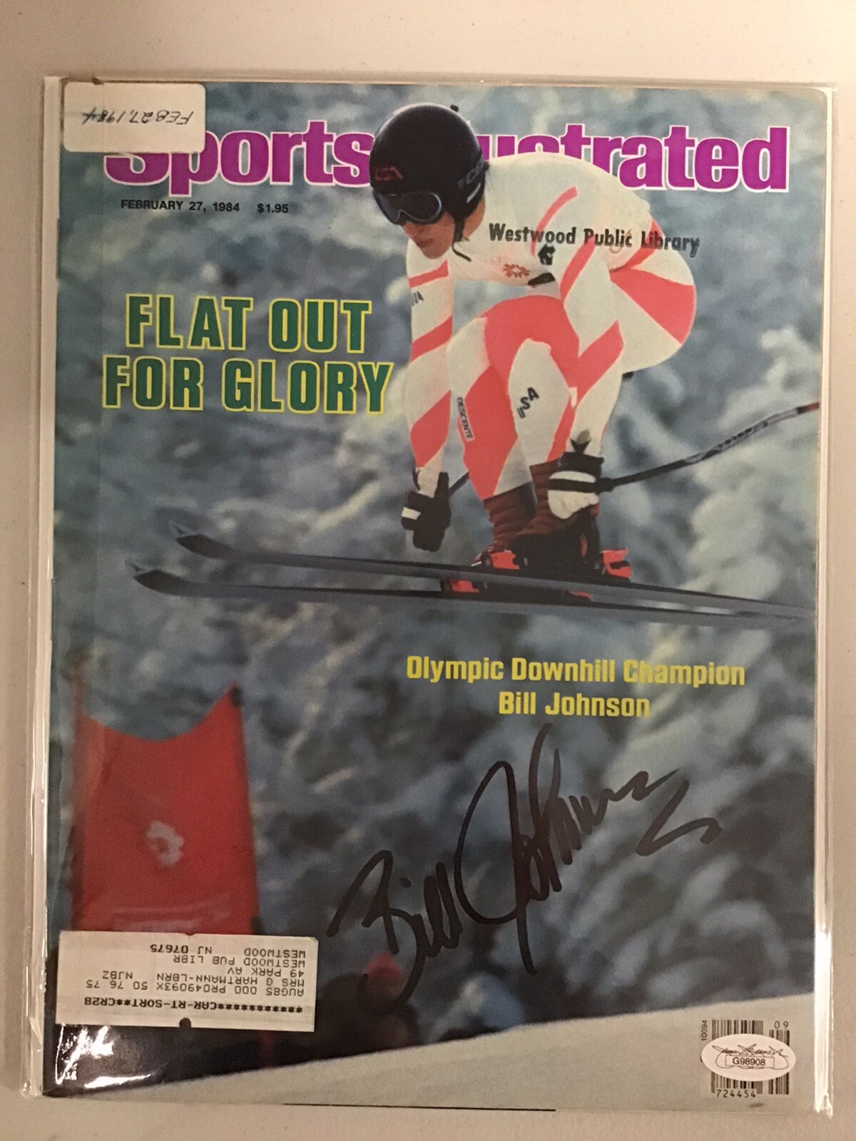Bill Johnson Signed Sports Illustrated Gold Medal Skiing Autograph JSA 2/27/84