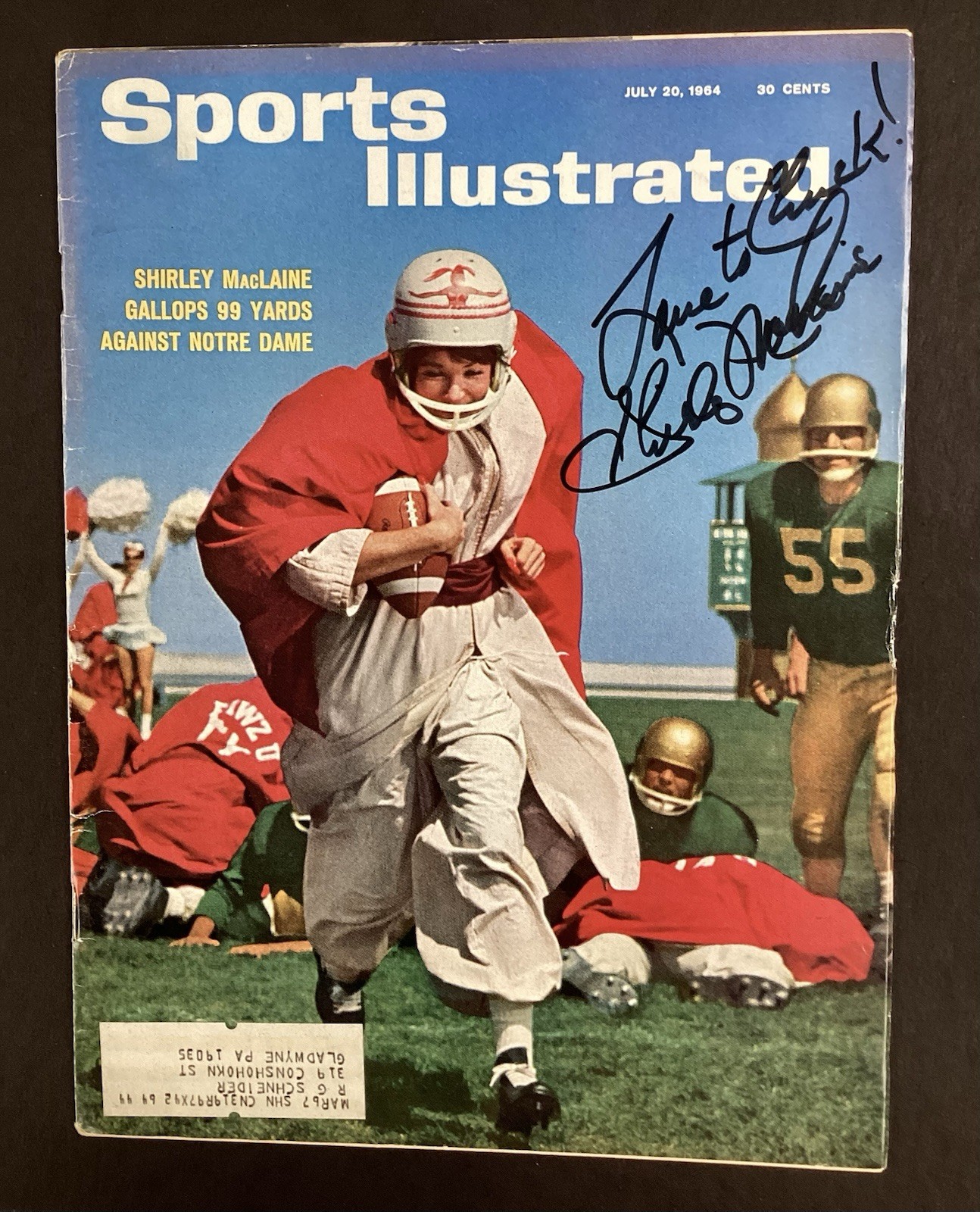 Shirley MacLaine Signed Sports Illustrated 7/20/64 Hollywood Autograph TPG