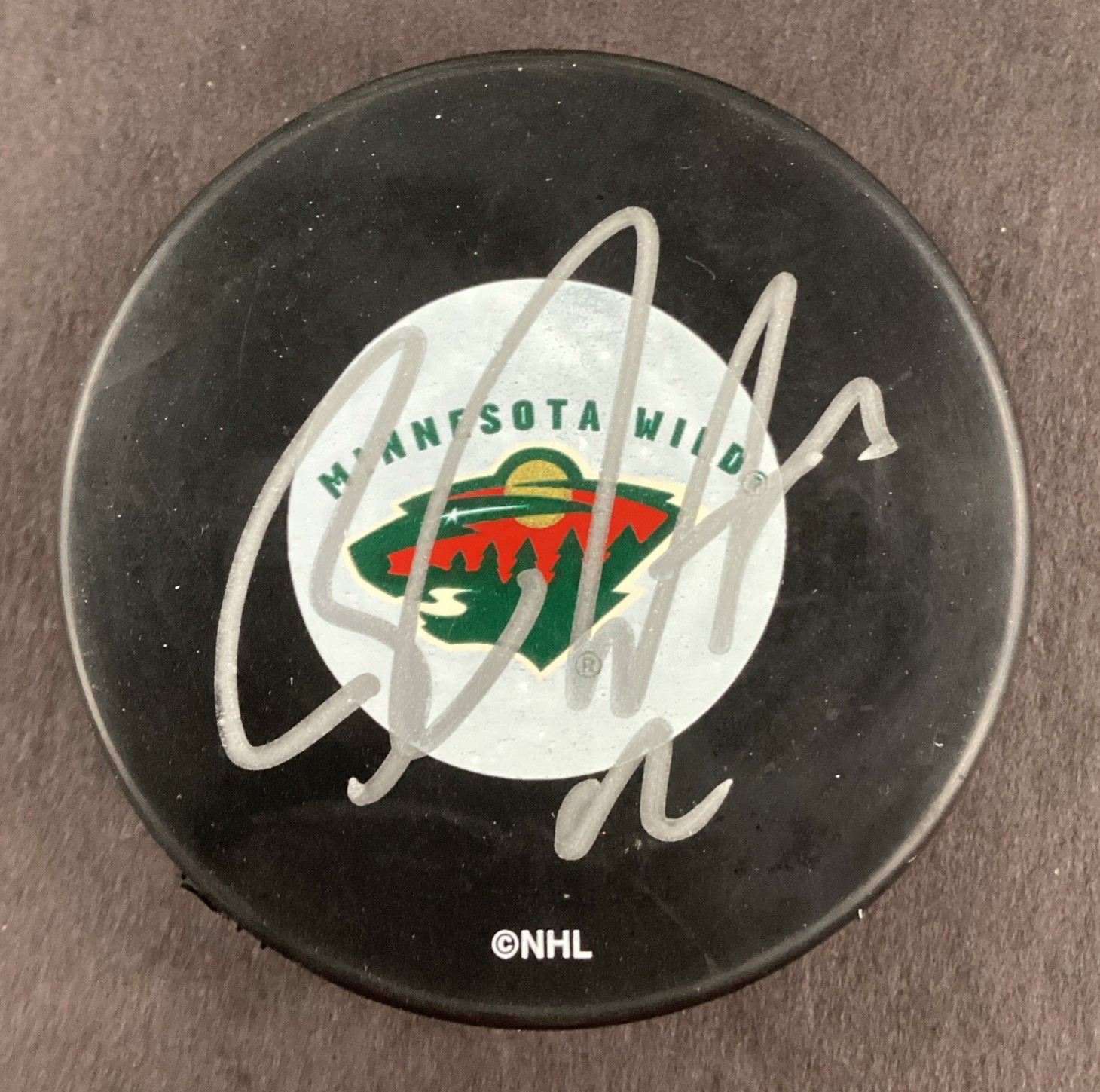 Brian Rolston Signed Hockey Puck NHL Minnesota Wild Autograph TPG
