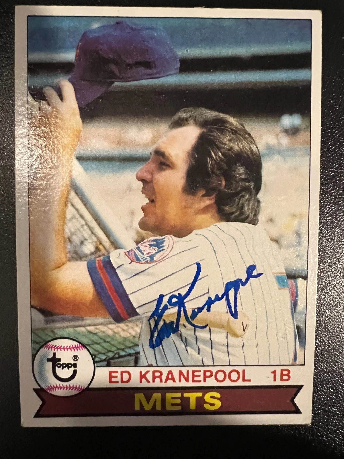 ED KRANEPOOL  NEW YORK METS SIGNED 1979 TOPPS  CARD #505