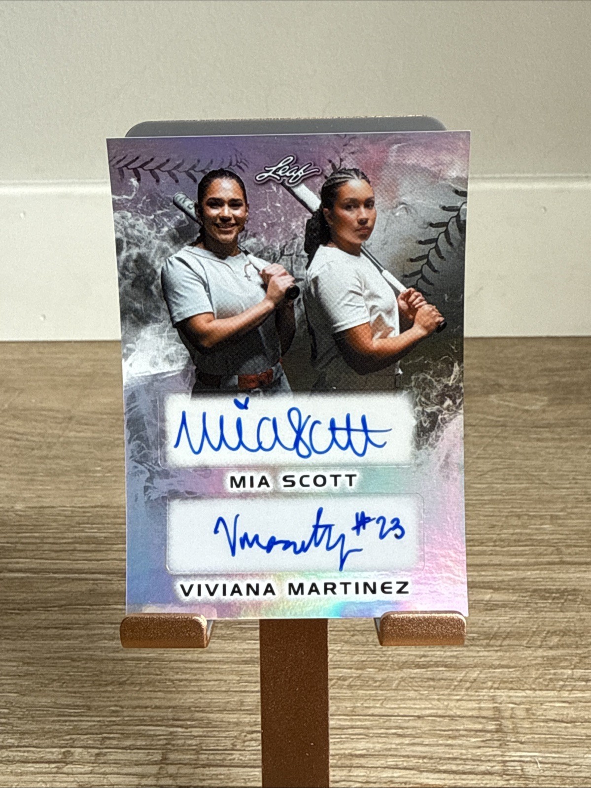 2024 Leaf Lone Star Softball MIA SCOTT/VIVIANA MARTINEZ DUAL AUTO SILVER #/82