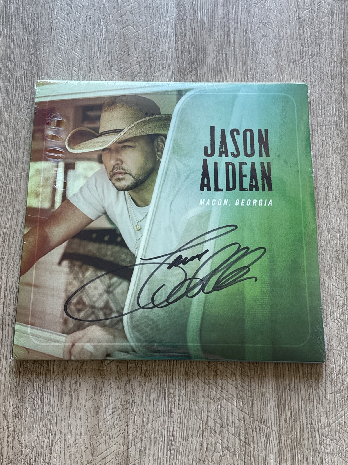 JASON ALDEAN Signed Autograph BECKETT Authenticated BAS MACON GEORGIA LP Vinyl