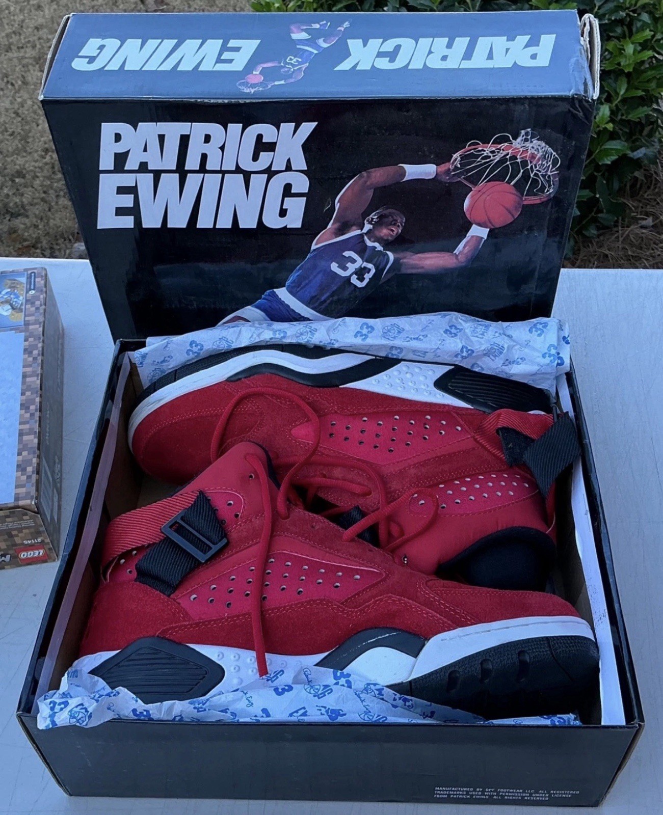 Patrick Ewing Focus Red Suede Basketball Shoes Men’s Size 13 w/ Box