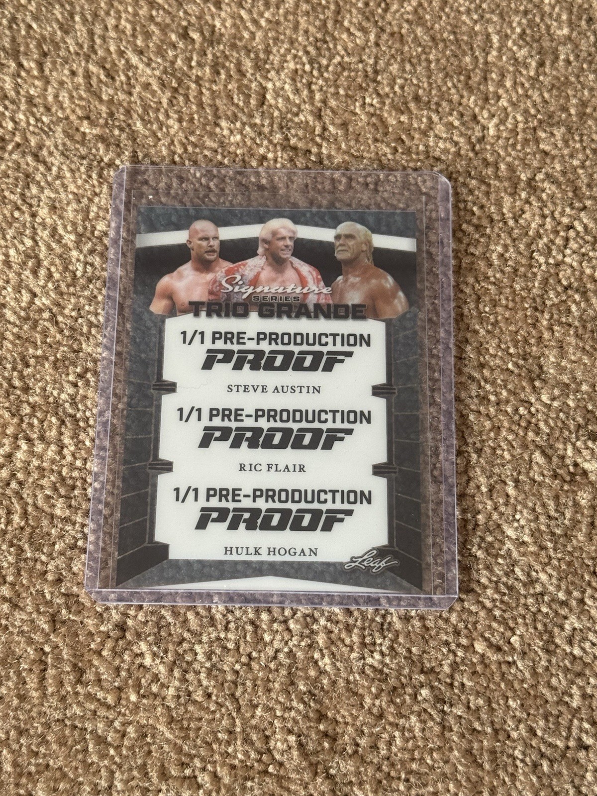 1/1 Leaf Signature Series Trio Grande Pre-Production Proof Austin Flair Hogan