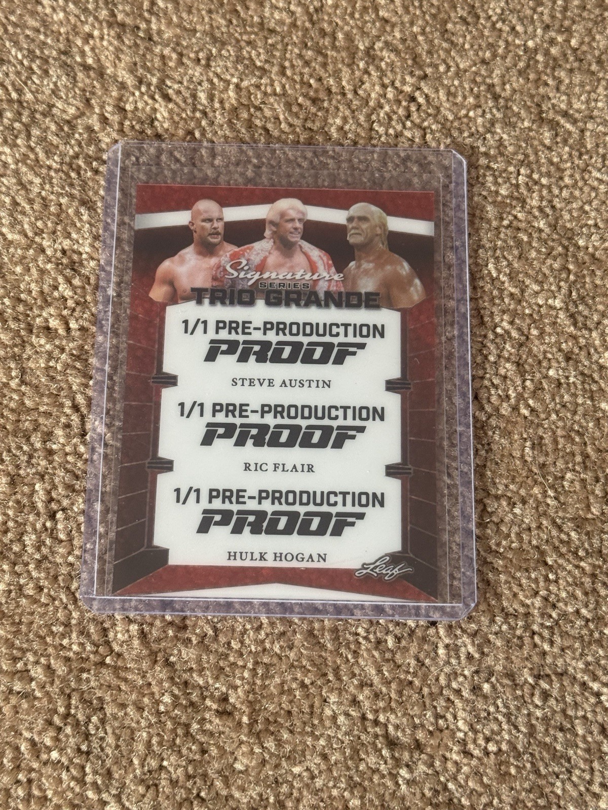 1/1 Leaf Signature Series Trio Grande Pre-Production Proof Austin Flair Hogan
