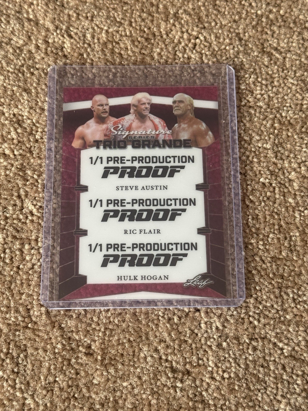 1/1 Leaf Signature Series Trio Grande Pre-Production Proof Austin Flair Hogan