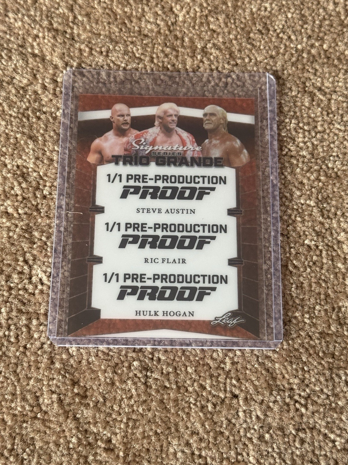 1/1 Leaf Signature Series Trio Grande Pre-Production Proof Austin Flair Hogan
