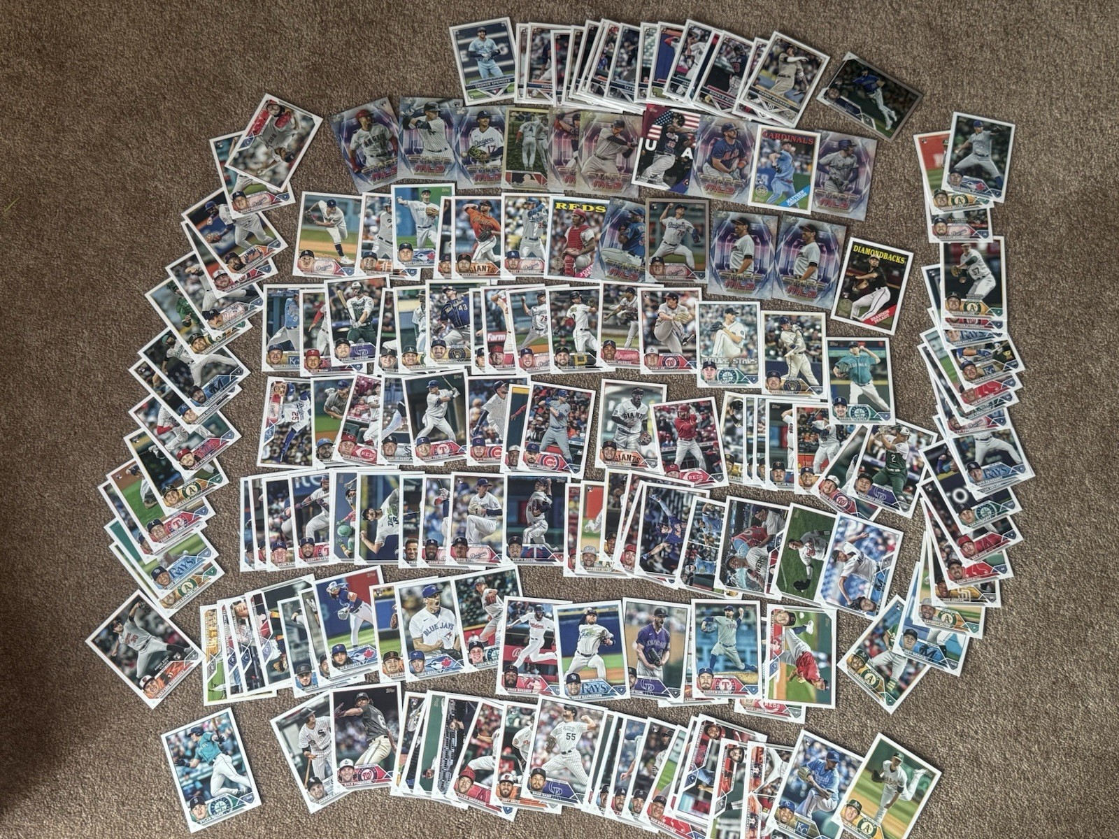 2023 Topps Series 1 & 2 MLB Card Lot RC Stars Inserts Trout Acuna
