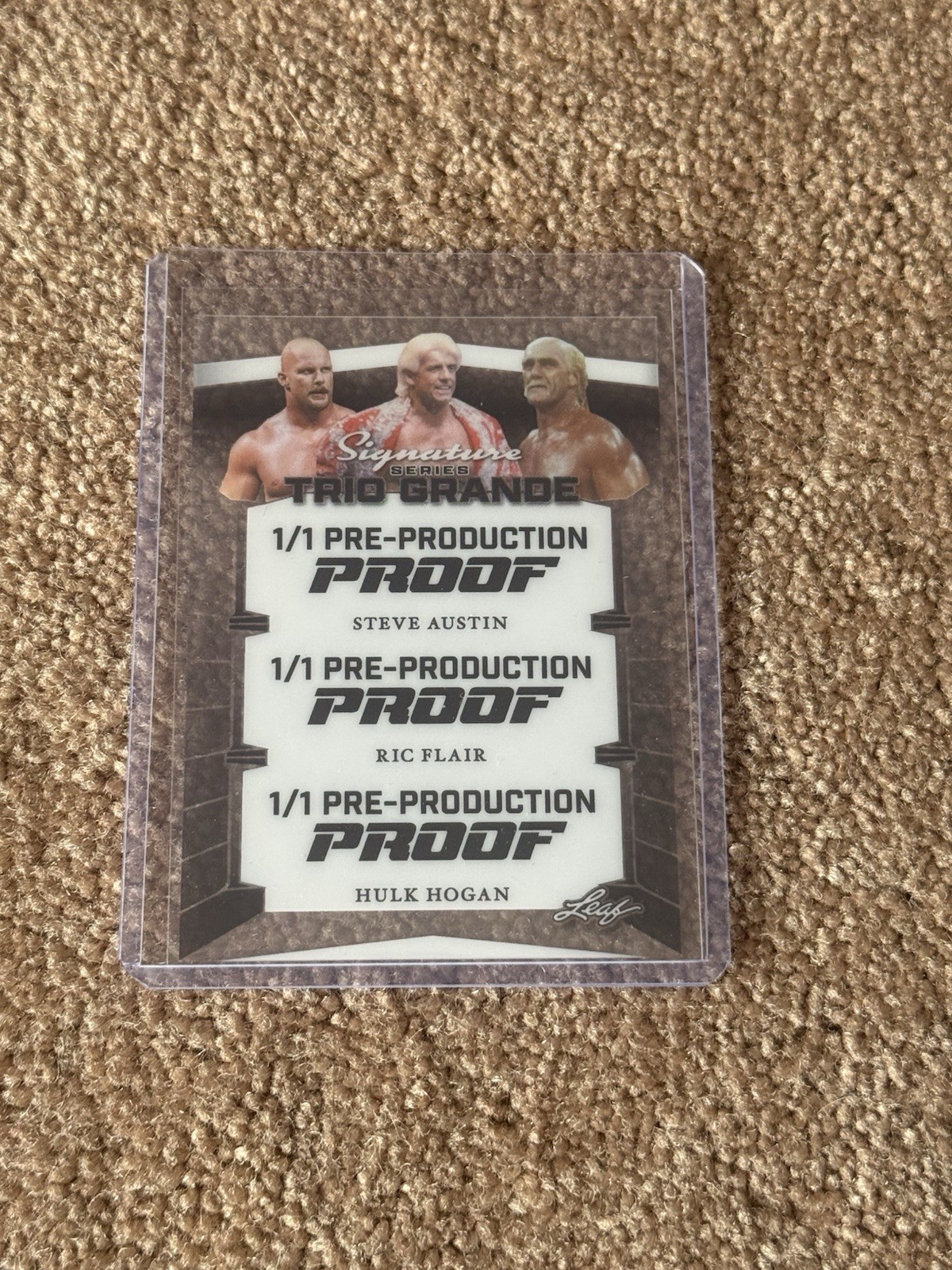 1/1 Leaf Signature Series Trio Grande Pre-Production Proof Austin Flair Hogan