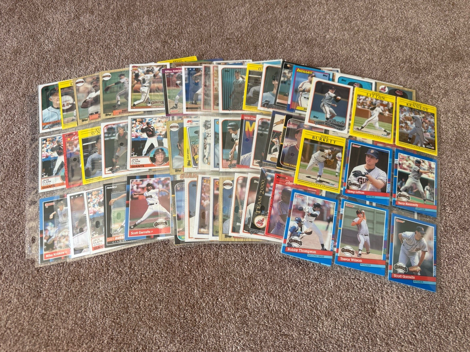 San Francisco Giants Card Lot 150+ Will Clark Vida Blue Topps Fleer +