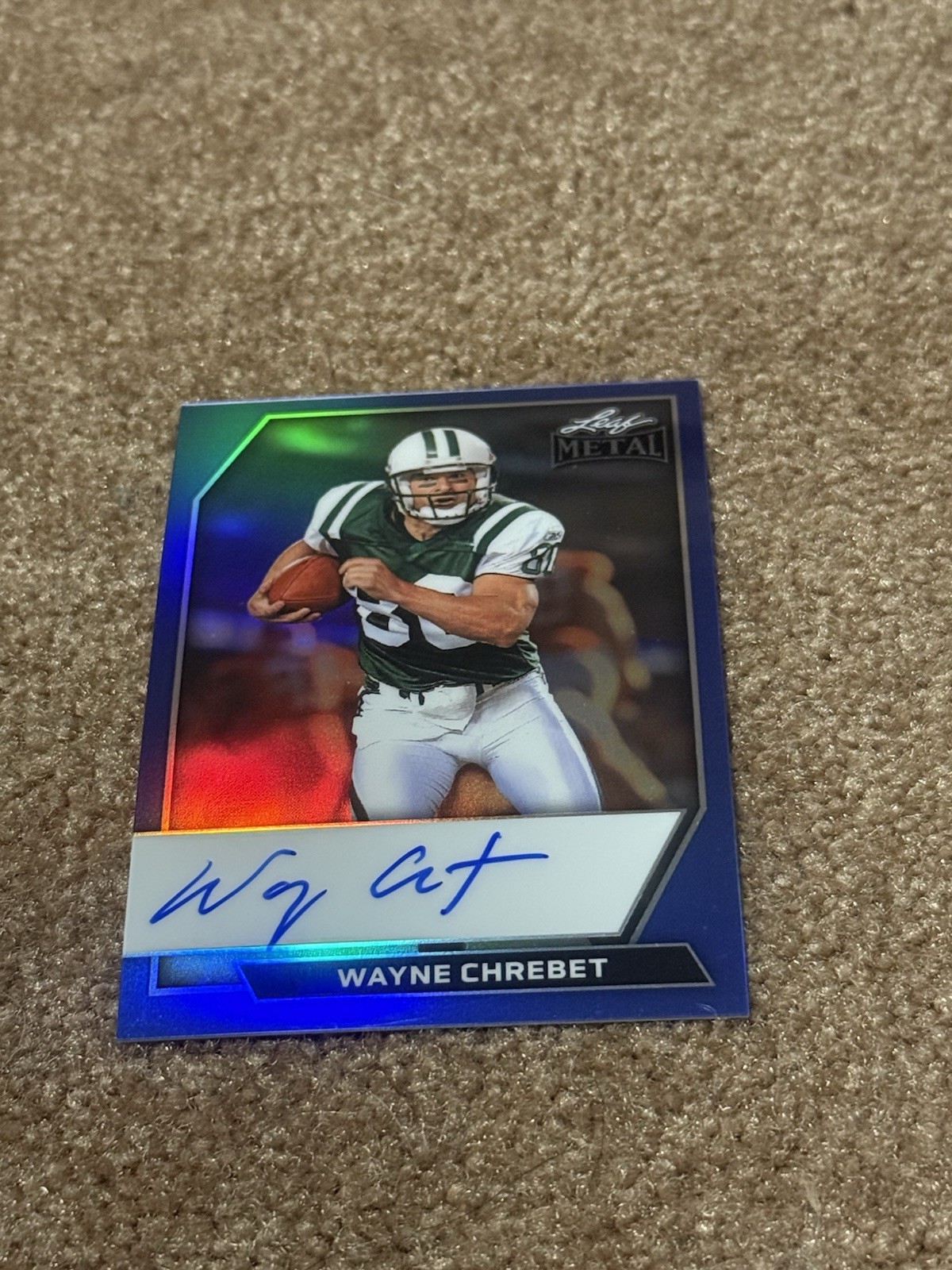 2026 Leaf Metal Wayne Chrebet Auto Parallel 1/6 New York Jets SP SSP