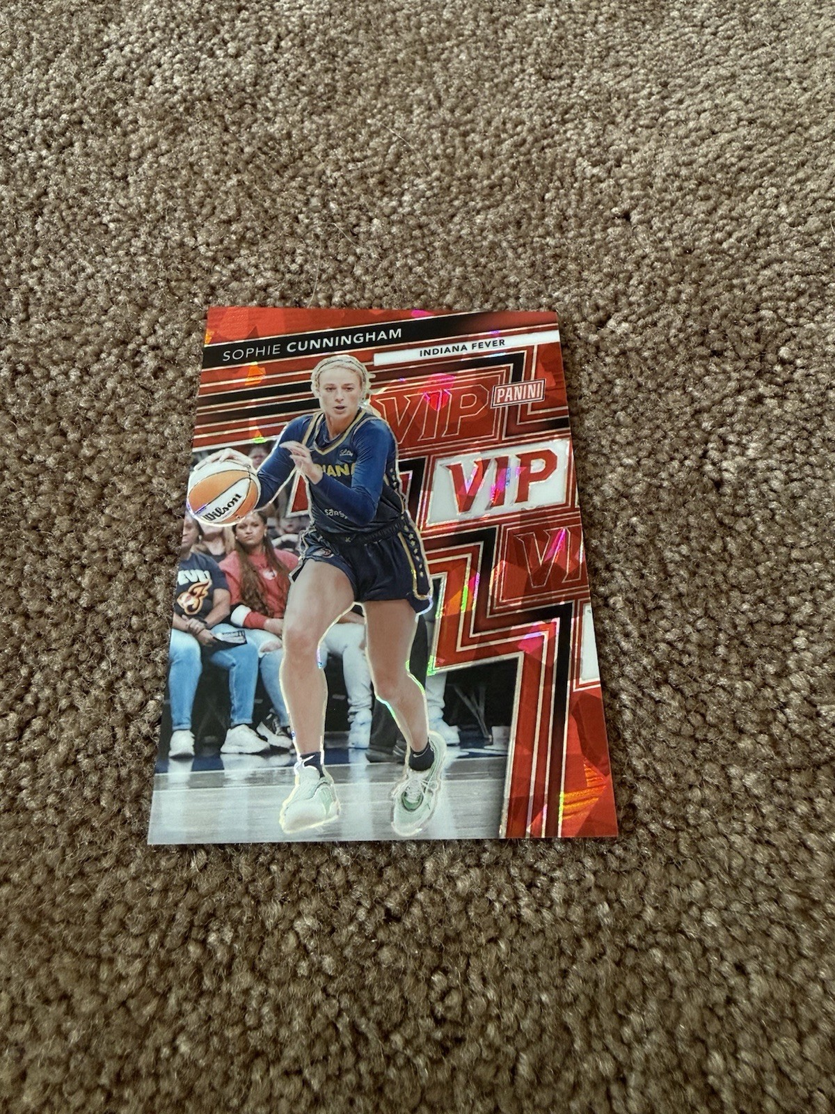 Sophie Cunningham 2025 Panini National VIP Red Cracked Ice /99 Fever #2 WNBA