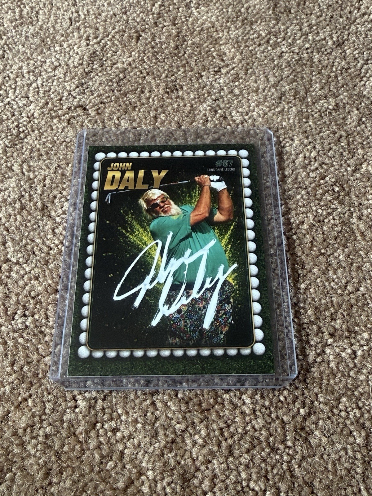 John Daly Autographed Golf Card #67 Long Drive Legend PGA Prime Time COA