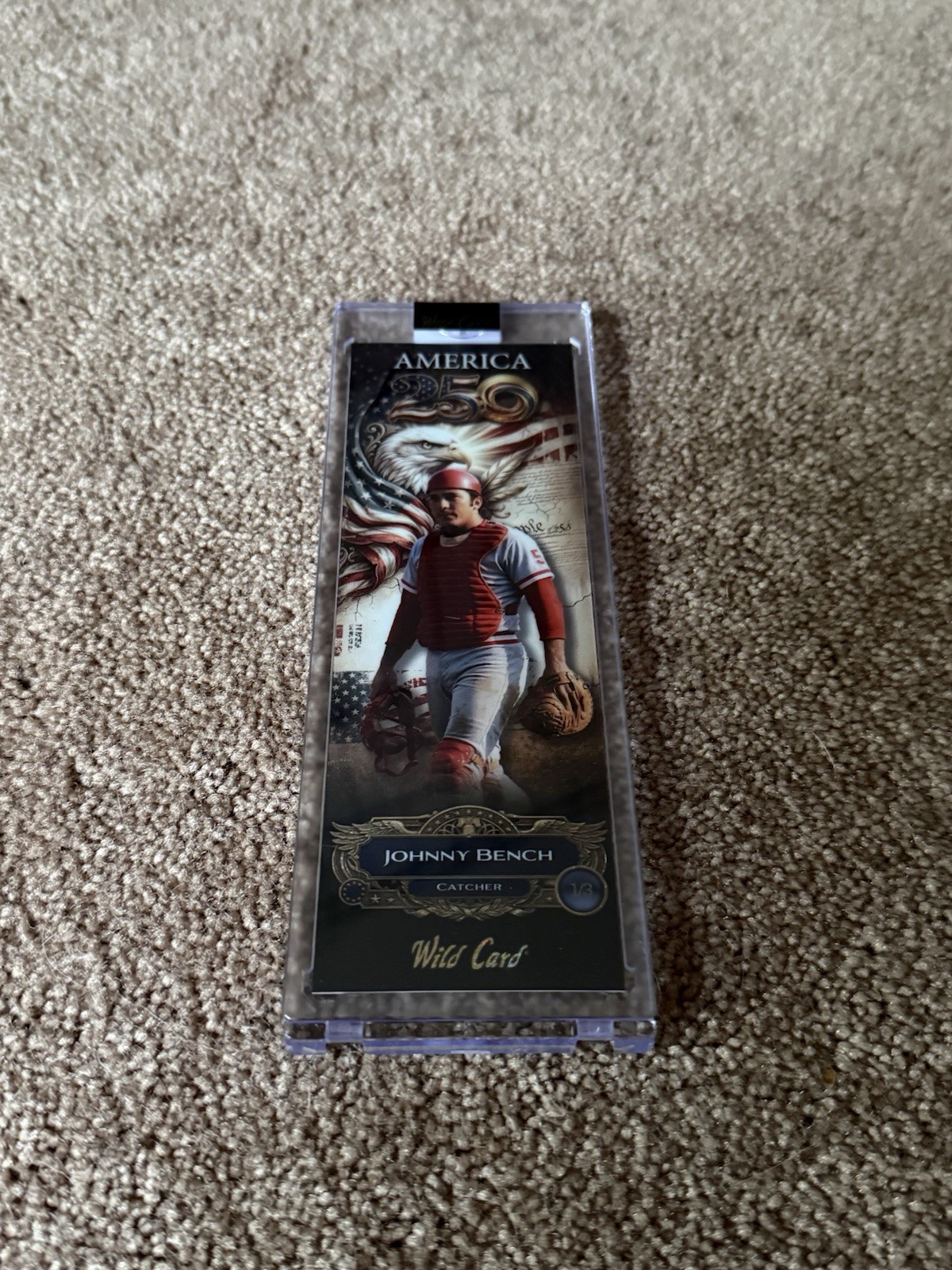2026 Wild Card America 250 Slim Gem Johnny Bench Catcher 1/3 National Chicago