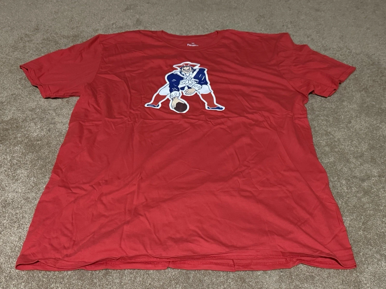 Fanatics New England Patriots Watson 68 Mens 2XL Red Throwback NFL T-Shirt Tee
