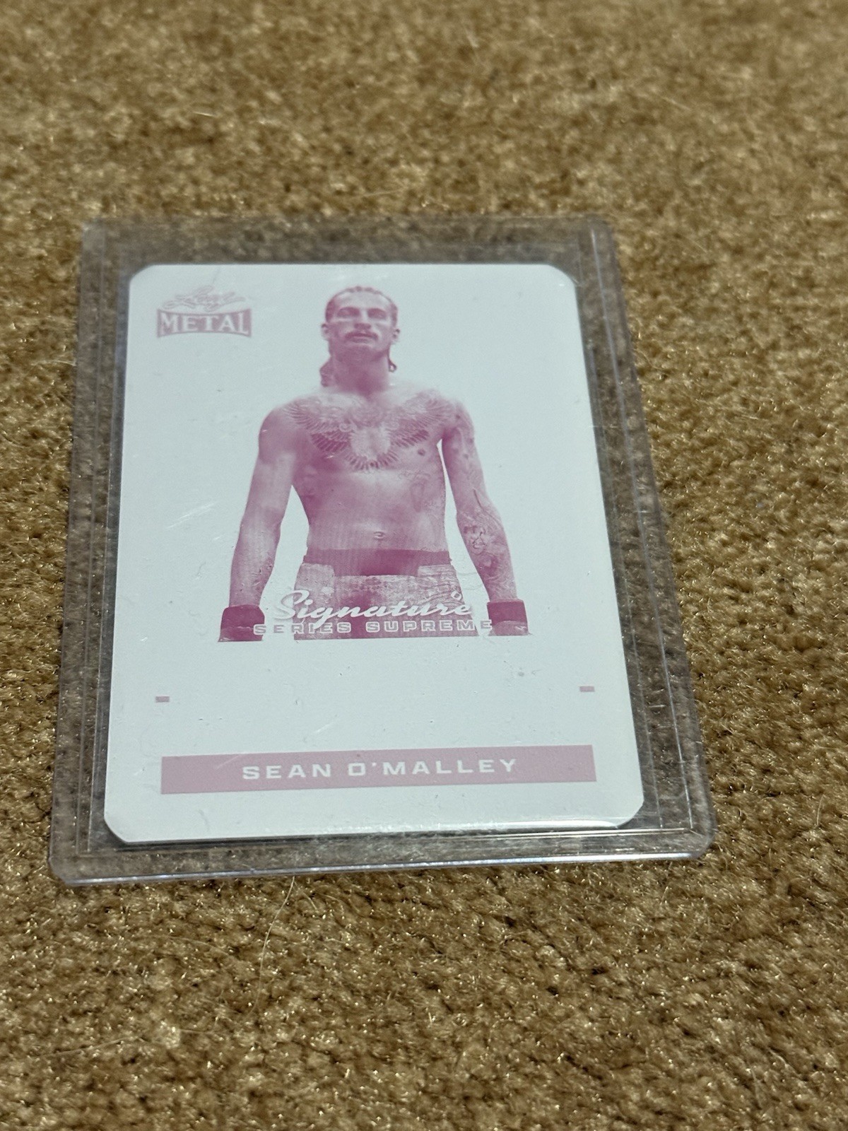 2024 Leaf Metal Signature Supreme Sean O'Malley Magenta Printing Plate 1/1