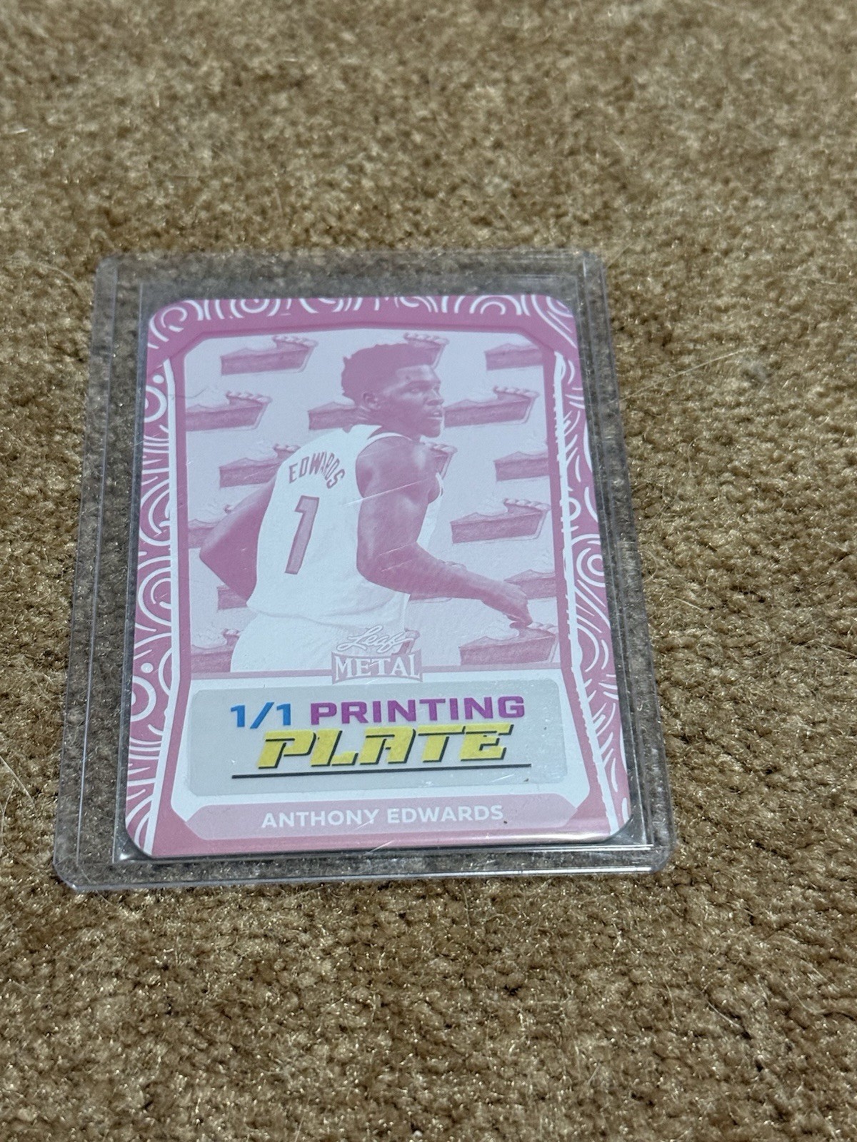 2024 Leaf Metal Thanksgiving Anthony Edwards Magenta Printing Plate 1/1