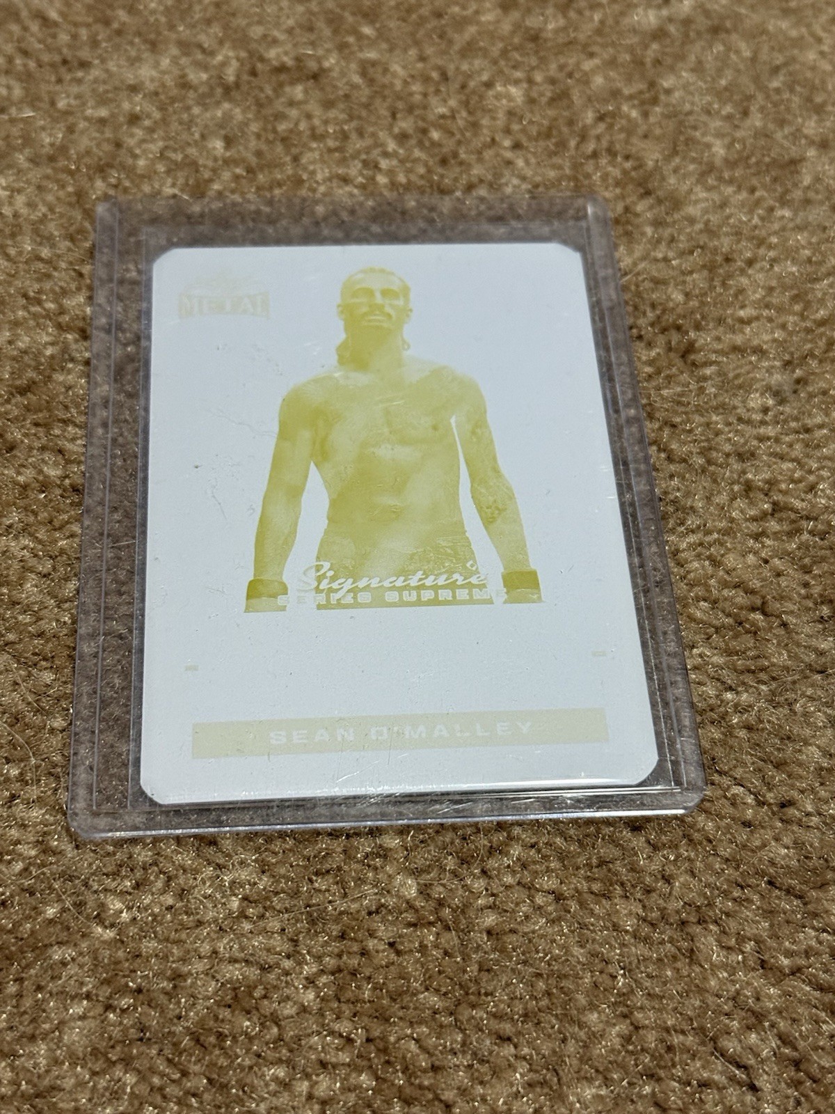 2024 Leaf Metal Signature Supreme Sean O'Malley Yellow Printing Plate 1/1