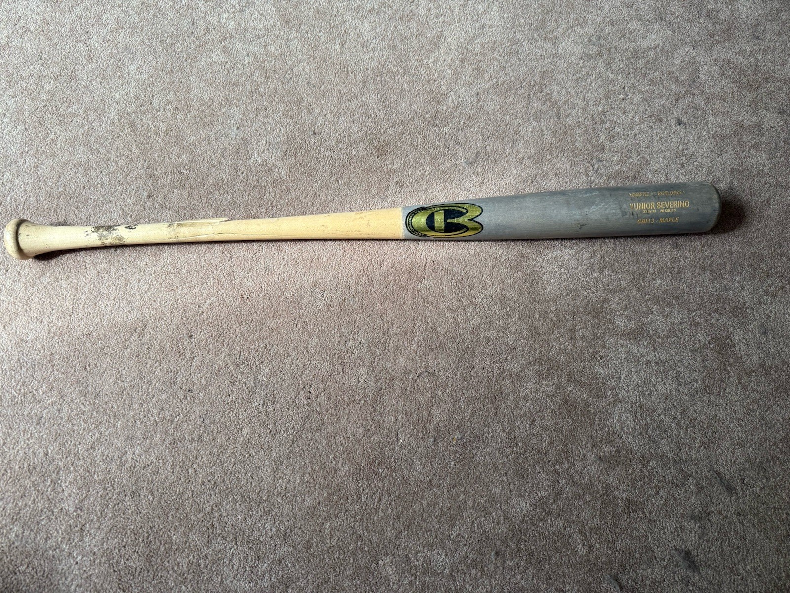 Yunior Severino Cracked Cooperstown Bat Co CBI13 Maple 33.5/31 2018 Pro Model