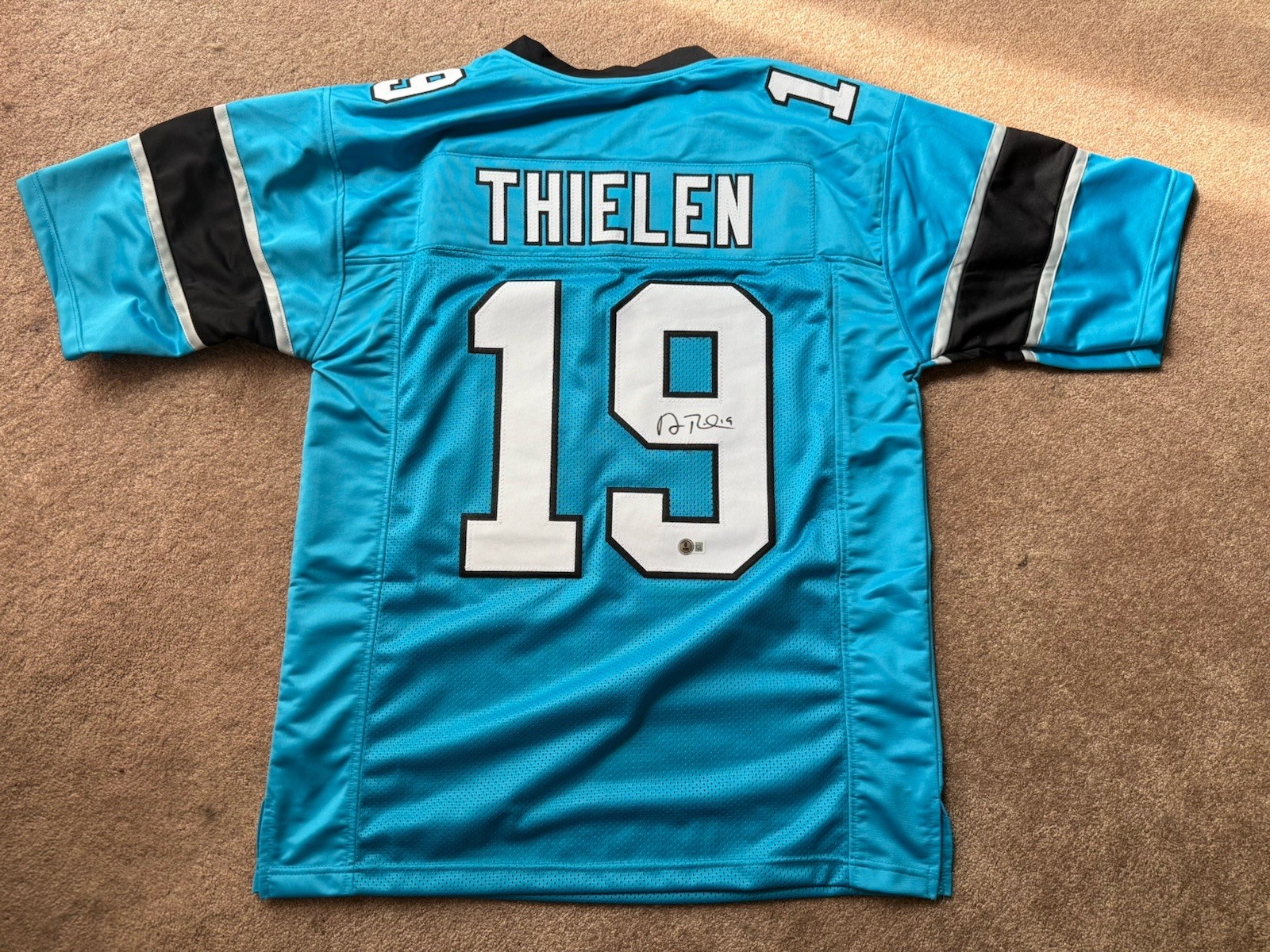 Adam Thielen Signed Autographed Carolina Panthers #19 Custom Jersey Beckett COA