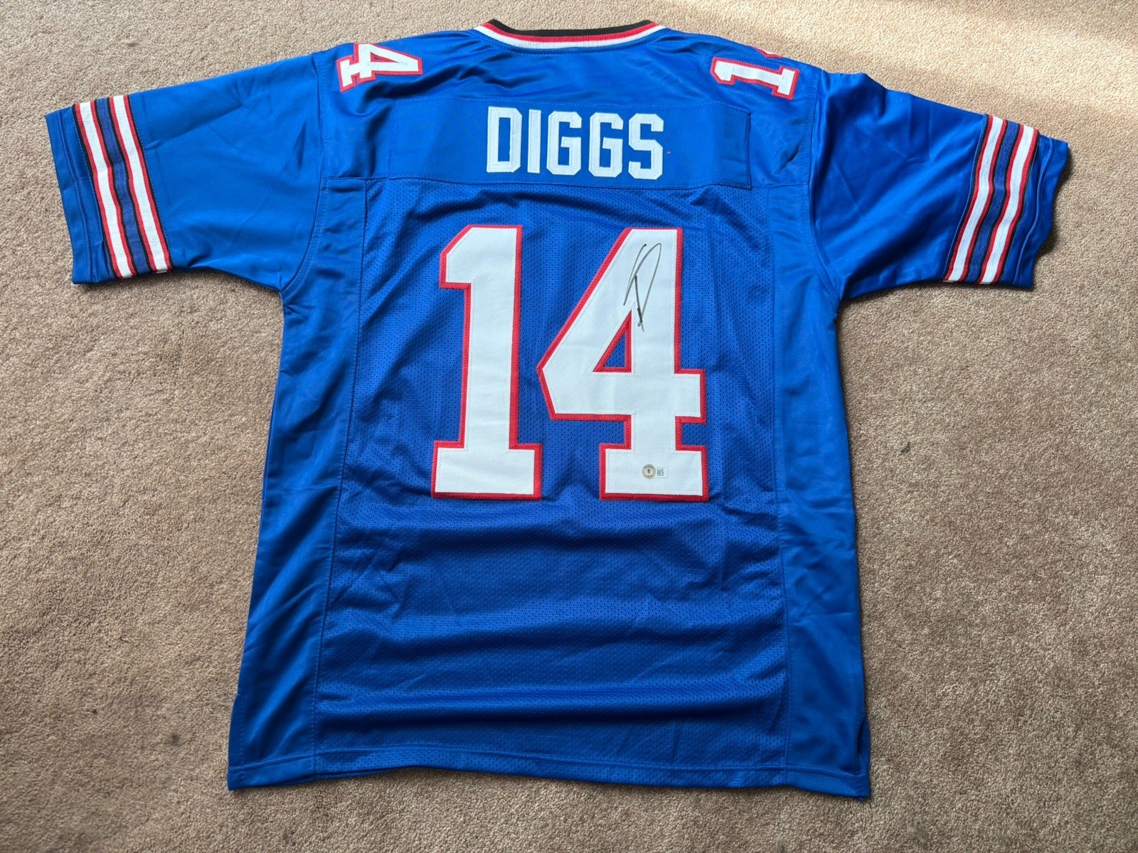 Stefon Diggs Signed Buffalo Bills Autographed Red Football Jersey Beckett COA
