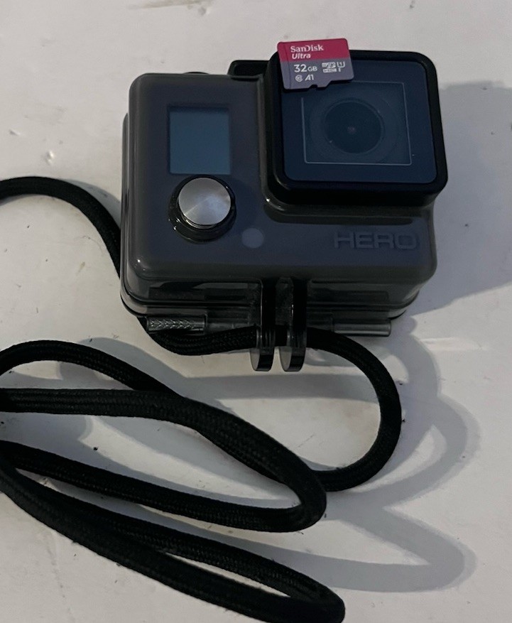 GoPro Hero HWBL1 CHDHA-301 Camera W/ Neck Lanyard Case & 32DB Mini SD Card B6