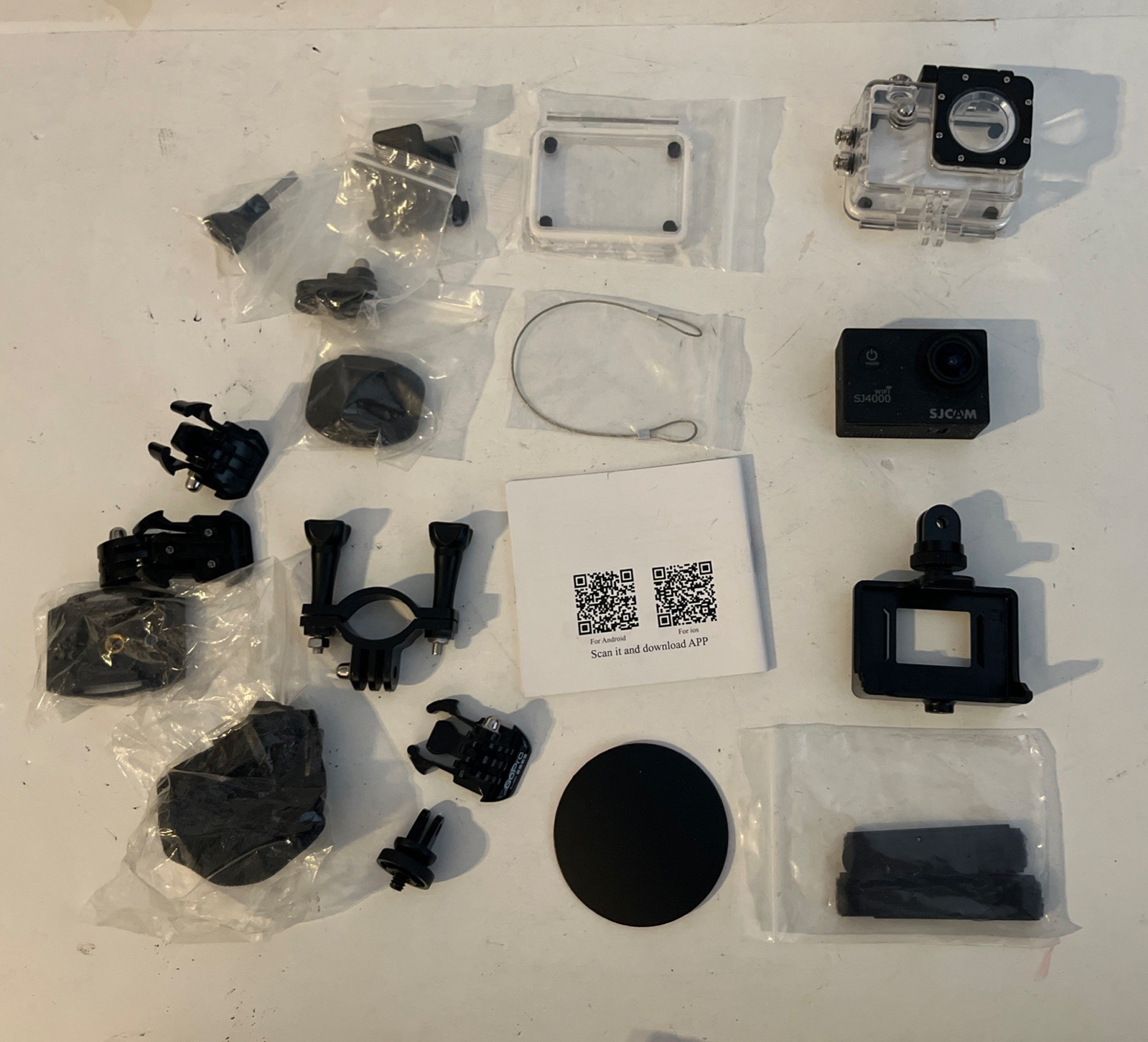 Action camera SJ4000 Plus  Attachments & Waterproof Case 2K Video WiFi
