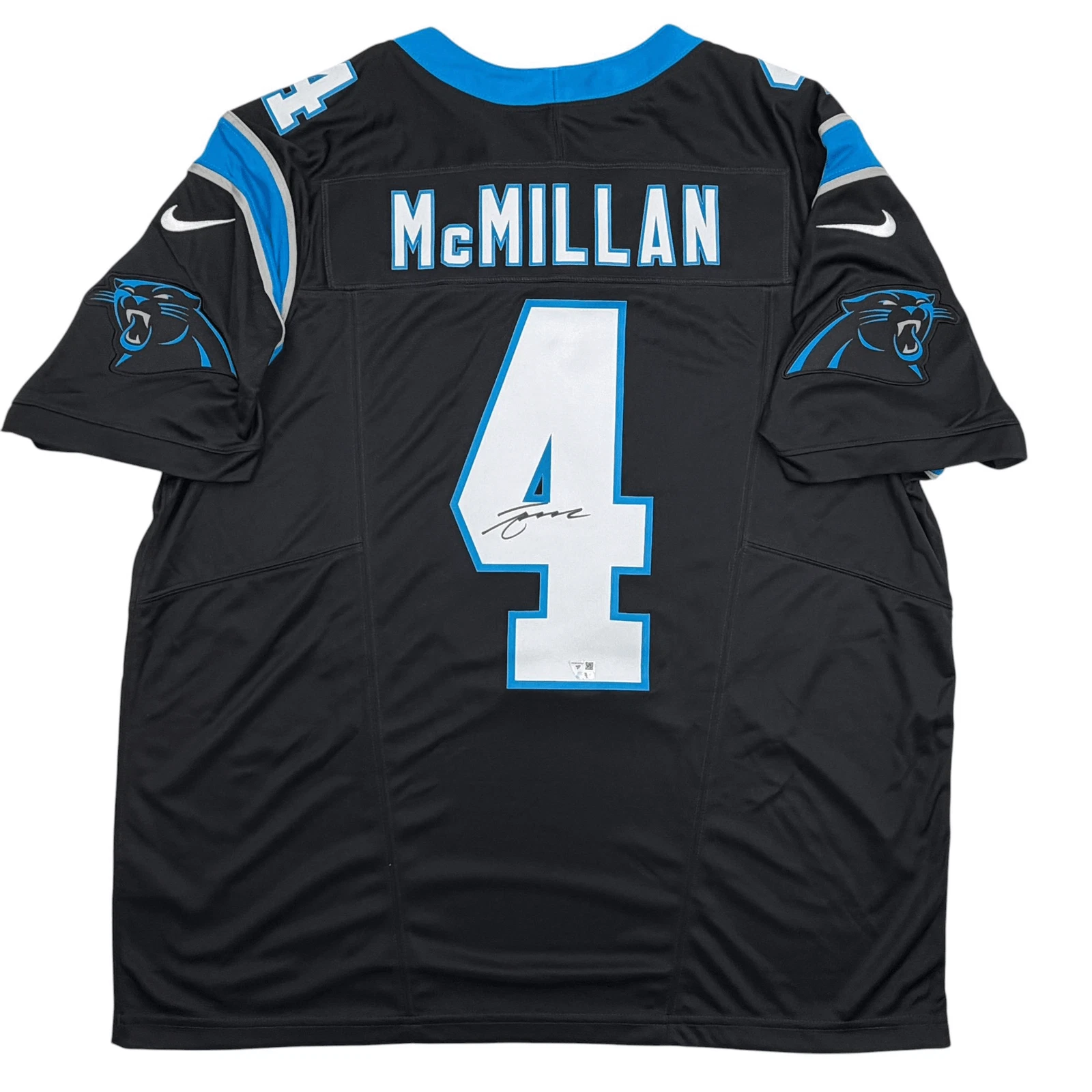 Autographed/Signed Tetairoa McMillan Panthers Authentic Jersey Fanatics COA