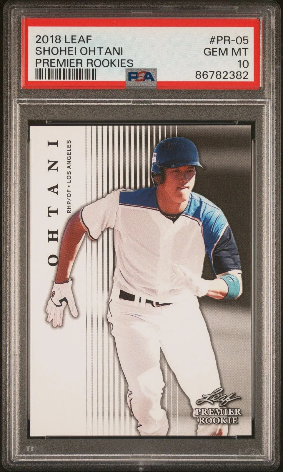 Graded 2018 Leaf Shohei Ohtani #PR-05 Premium Rookie RC Card PSA 10 Gem Mint