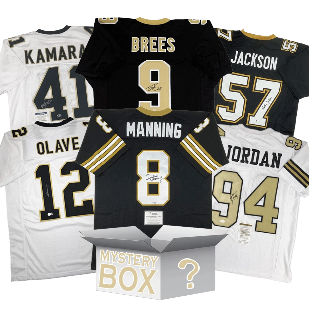 Autographed/Signed New Orleans Football Jersey Mystery Box PSA JSA BAS COA