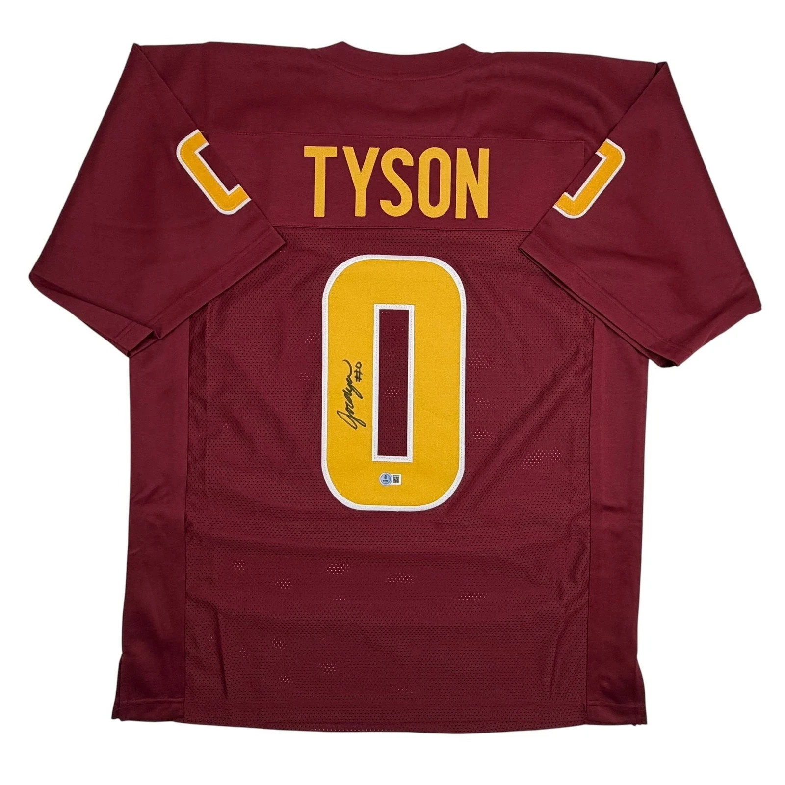 Autographed/Signed Jordyn Tyson Arizona State Maroon Jersey Beckett BAS COA