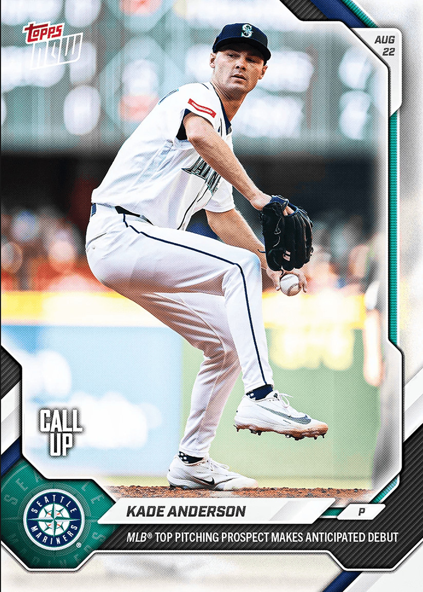 2026 Topps Now Kade Anderson #584 Seattle Mariners Rookie RC Baseball Card